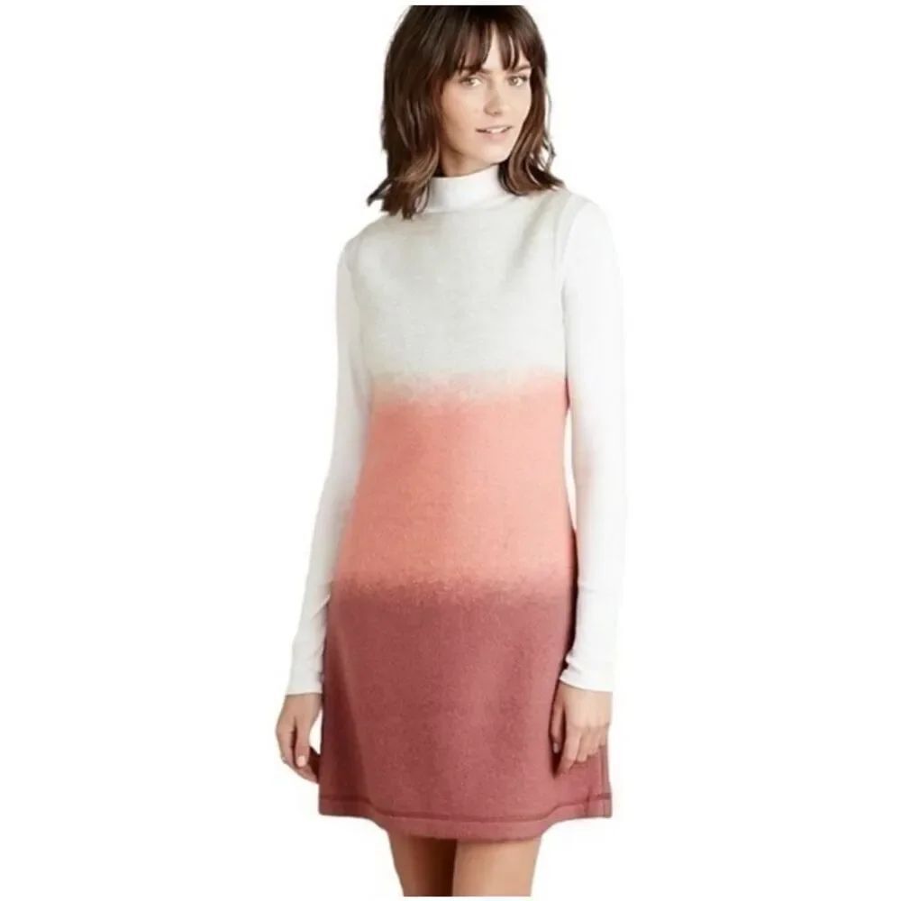 Anthropologie Hoss Intropia Ombre dress felted wool blend size XS